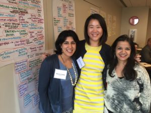 The ProInspire crew – Monisha (ProInspire), Christine Wang (Evelyn & Walter Haas Jr. Fund and ProInspire Alum), Pratichi Shah (Flourish Talent Management Solutions and ProInspire Board Member)